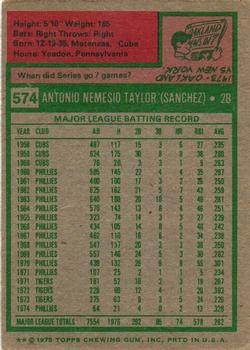 Tony Taylor  baseball card collectible - Main Image 2