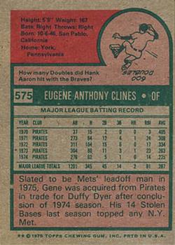 Gene Clines  baseball card collectible - Main Image 2