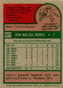 John Morris  baseball card collectible - Main Image 2