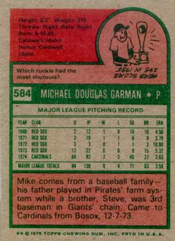 Mike Garman  baseball card collectible - Main Image 2