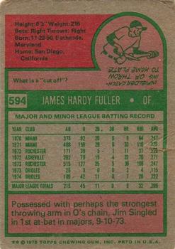 Jim Fuller  baseball card collectible - Main Image 2