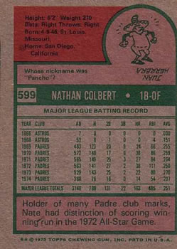 Nate Colbert  baseball card collectible - Main Image 2