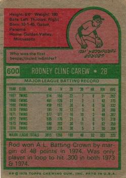 Rod Carew  baseball card collectible - Main Image 2