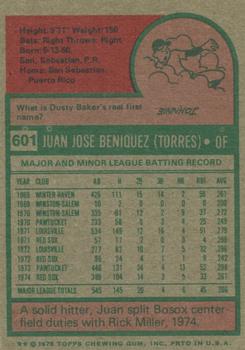 Juan Beniquez  baseball card collectible - Main Image 2
