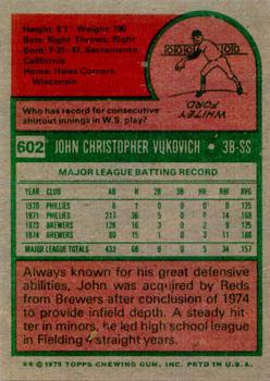 John Vukovich  baseball card collectible - Main Image 2