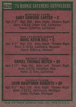 1975 Rookie Catchers-Outfielders (Gary Carter / Marc Hill / Danny Meyer / Leon Roberts)  baseball card collectible - Main Image 2