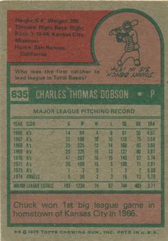 Chuck Dobson  baseball card collectible - Main Image 2