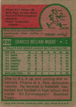 Charlie Moore  baseball card collectible - Main Image 2