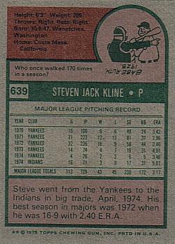 Steve Kline  baseball card collectible - Main Image 2