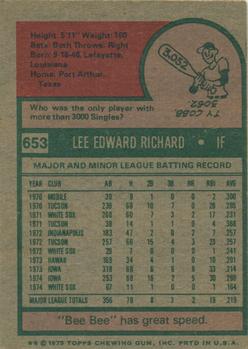 Lee Richard  baseball card collectible - Main Image 2