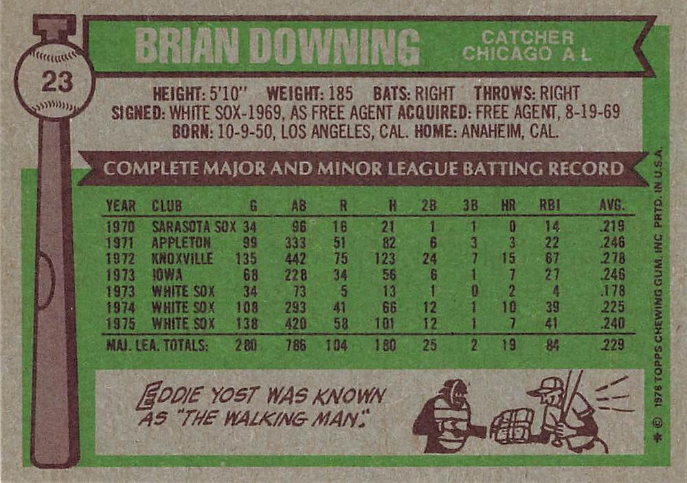 Brian Downing  baseball card collectible - Main Image 2