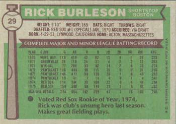 Rick Burleson  baseball card collectible - Main Image 2