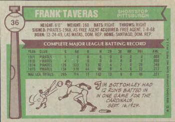 Frank Taveras  baseball card collectible - Main Image 2