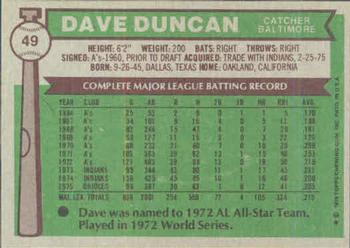 Dave Duncan  baseball card collectible - Main Image 2