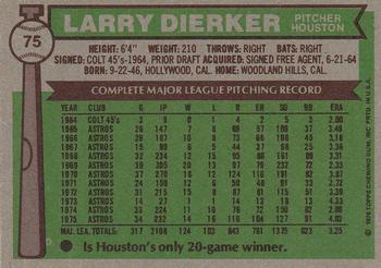 Larry Dierker  baseball card collectible - Main Image 2