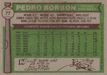 Pedro Borbon  baseball card collectible - Main Image 2