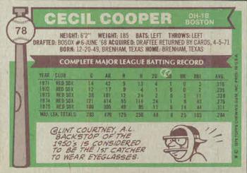 Cecil Cooper  baseball card collectible - Main Image 2