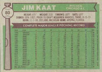 Jim Kaat  baseball card collectible - Main Image 2