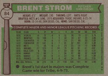 Brent Strom  baseball card collectible - Main Image 2