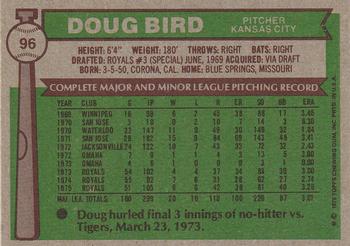 Doug Bird  baseball card collectible - Main Image 2