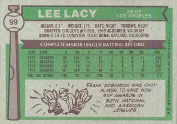 Lee Lacy  baseball card collectible - Main Image 2