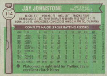 Jay Johnstone  baseball card collectible - Main Image 2