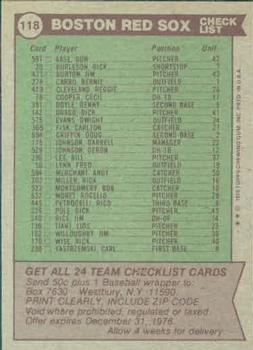 Boston Red Sox / Darrell Johnson  baseball card collectible - Main Image 2