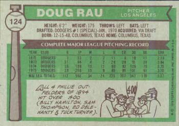Doug Rau  baseball card collectible - Main Image 2