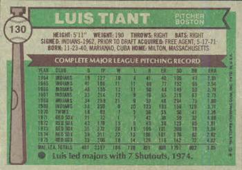 Luis Tiant  baseball card collectible - Main Image 2