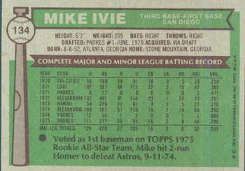 Mike Ivie  baseball card collectible - Main Image 2