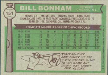 Bill Bonham  baseball card collectible - Main Image 2