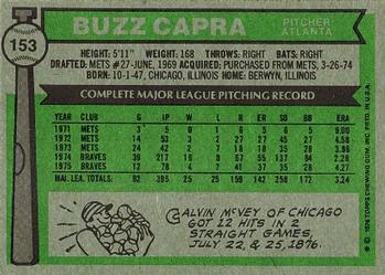 Buzz Capra  baseball card collectible - Main Image 2