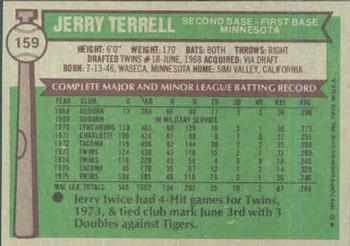 Jerry Terrell  baseball card collectible - Main Image 2