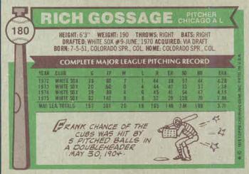 Rich Gossage  baseball card collectible - Main Image 2