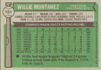 Willie Montanez  baseball card collectible - Main Image 2