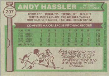Andy Hassler  baseball card collectible - Main Image 2