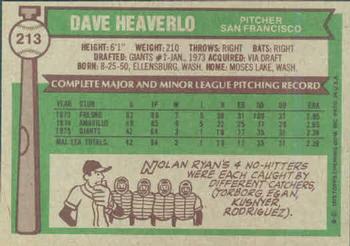 Dave Heaverlo  baseball card collectible - Main Image 2