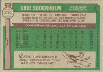 Eric Soderholm  baseball card collectible - Main Image 2