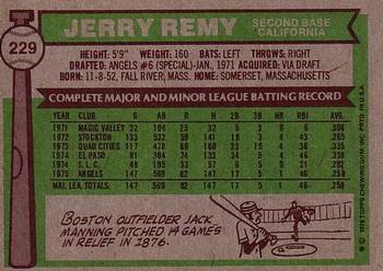 Jerry Remy  baseball card collectible - Main Image 2