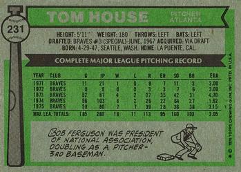 Tom House  baseball card collectible - Main Image 2
