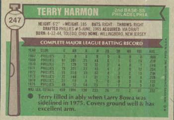 Terry Harmon  baseball card collectible - Main Image 2