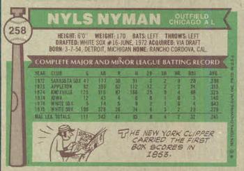 Nyls Nyman  baseball card collectible - Main Image 2