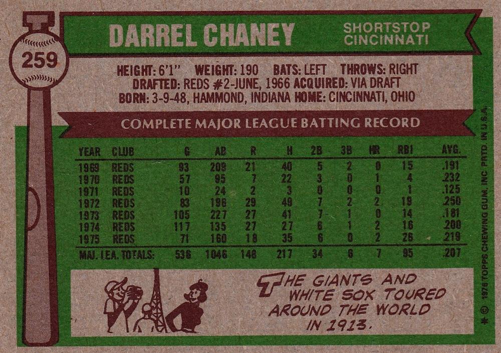 Darrel Chaney  baseball card collectible - Main Image 2
