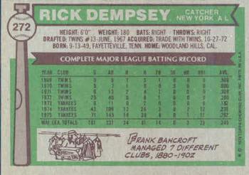 Rick Dempsey  baseball card collectible - Main Image 2