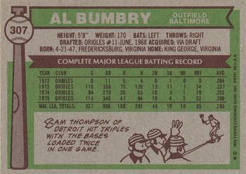 Al Bumbry  baseball card collectible - Main Image 2
