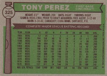 Tony Perez  baseball card collectible - Main Image 2