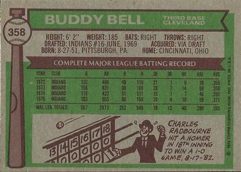 Buddy Bell  baseball card collectible - Main Image 2