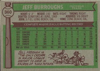Jeff Burroughs  baseball card collectible - Main Image 2