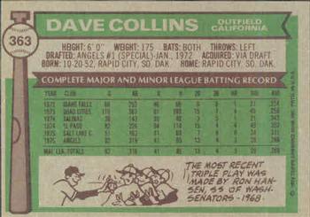 Dave Collins  baseball card collectible - Main Image 2