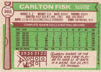 Carlton Fisk  baseball card collectible - Main Image 2